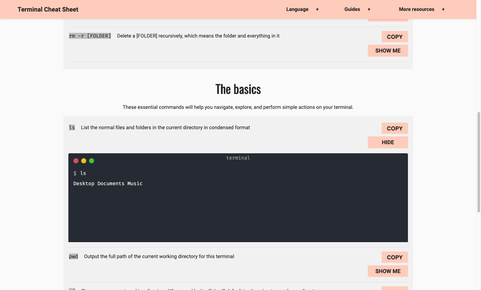 Terminal Cheat Sheet gallery image