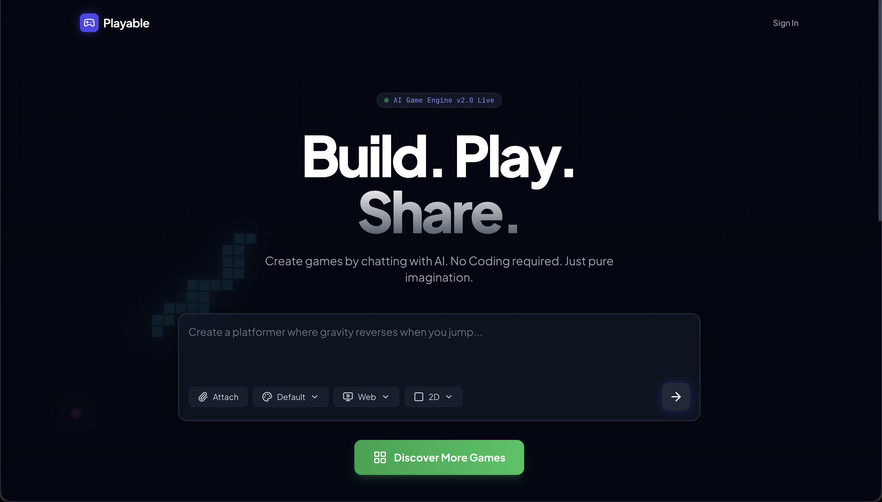 Playable.gg - Main product screenshot demonstrating key features and user interface