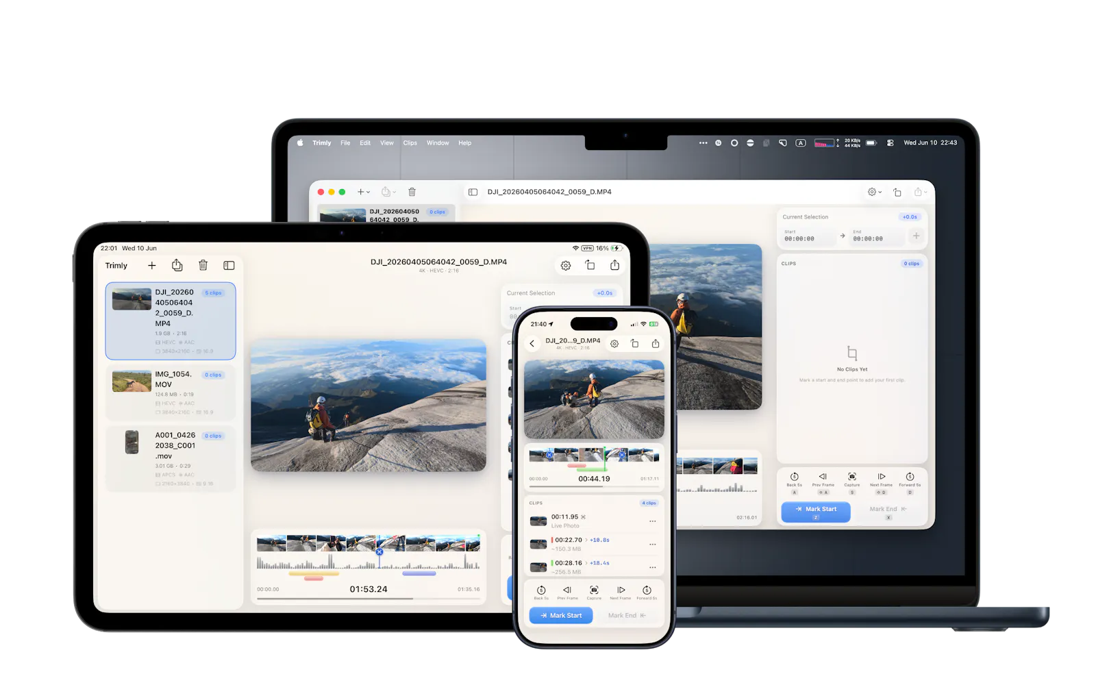 Trimly: Powerful and handy video clipper screenshot 1