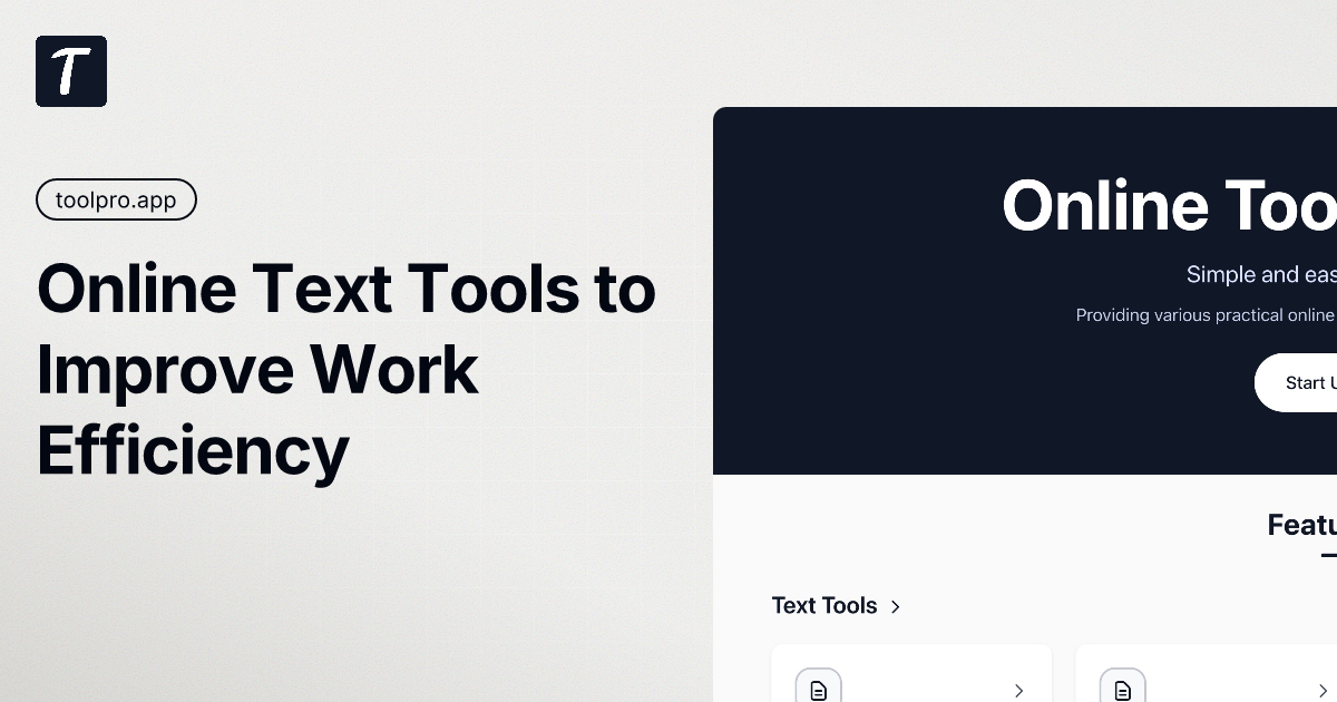 Media Toolpro.app - Công cụ văn bản trực tuyến để cải thiện hiệu quả làm việc 1