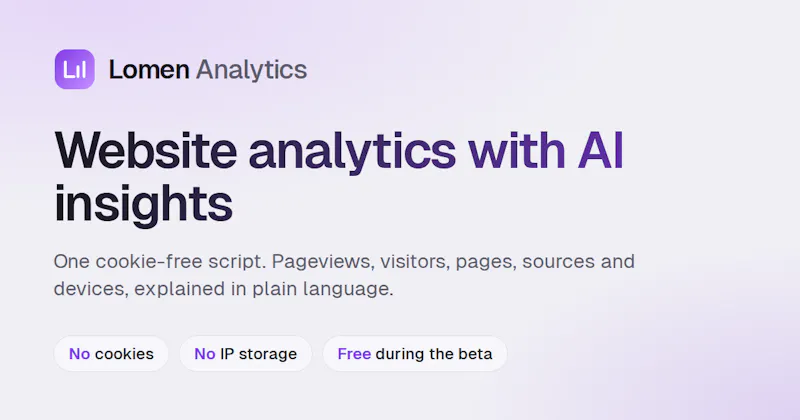 Lomen Analytics screenshot 2