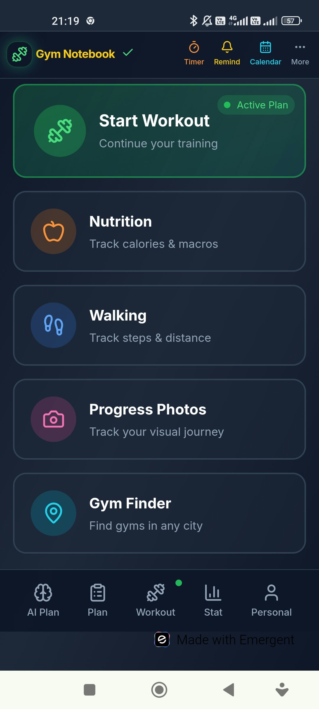 Fitness & Nutrition Notebook - Screenshot 2 showing product features and functionality