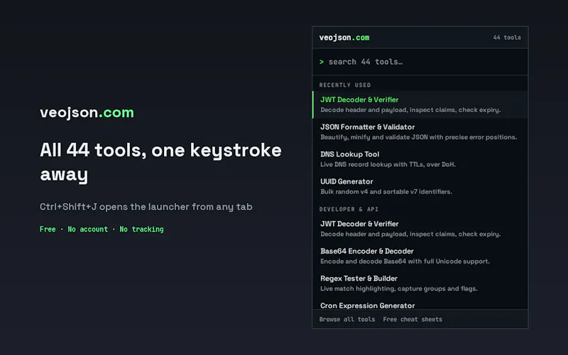 VeoJSON – 44+  Developer Micro-Tools screenshot 2