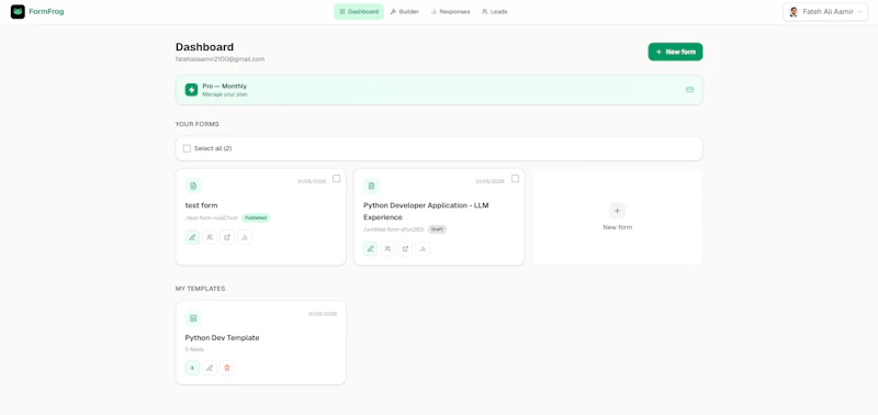Form Frog screenshot 1