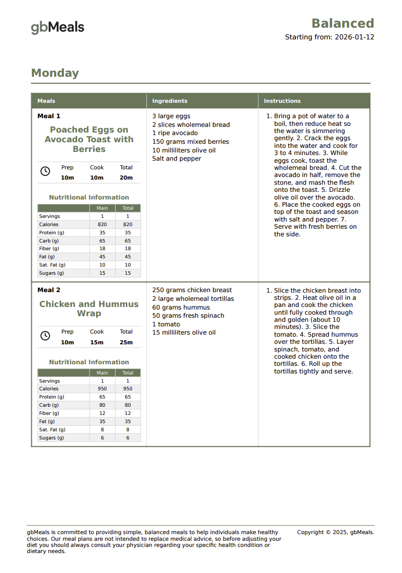 gbMeals - Screenshot 5 showing product features and functionality
