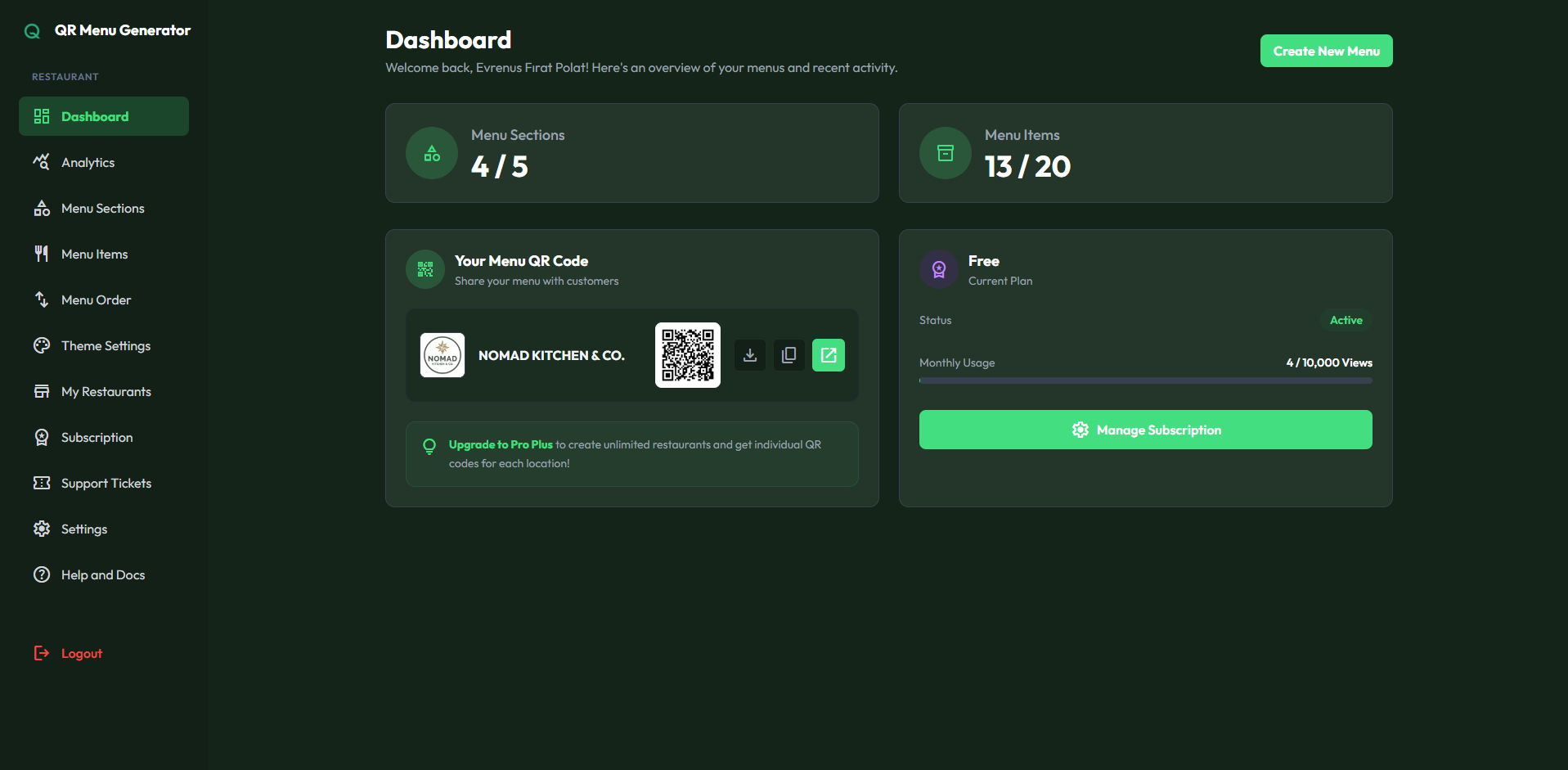 QR Menu Generator gallery image