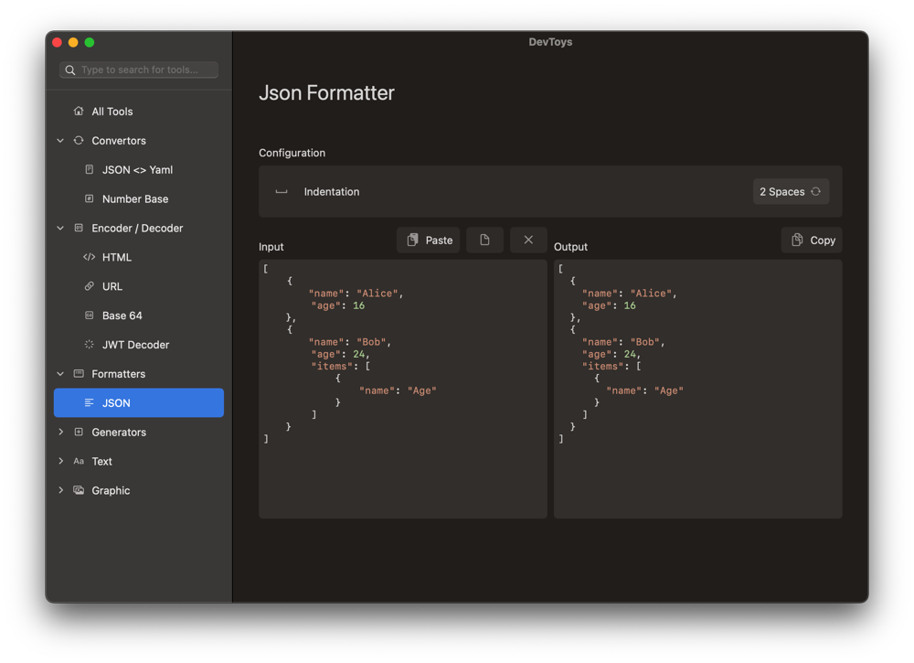 DevToys For mac gallery image