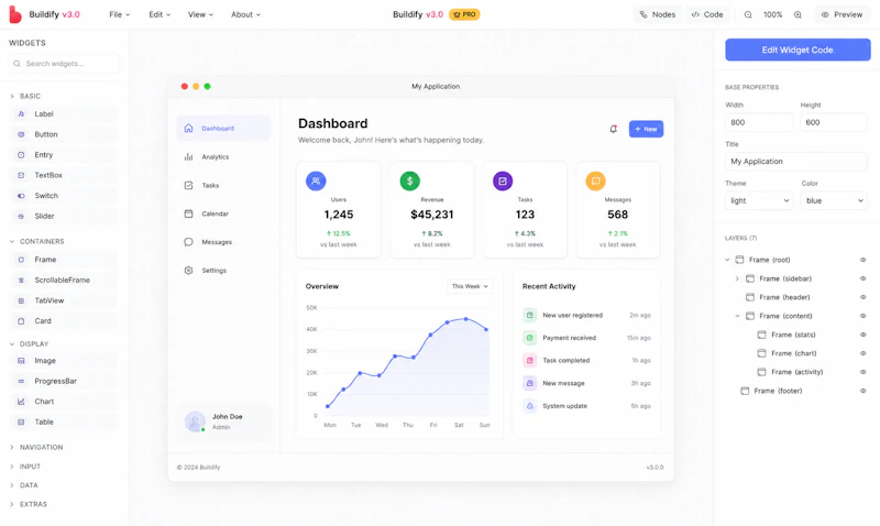 Buildfy 3.0 — Visual Desktop App Builder screenshot 2