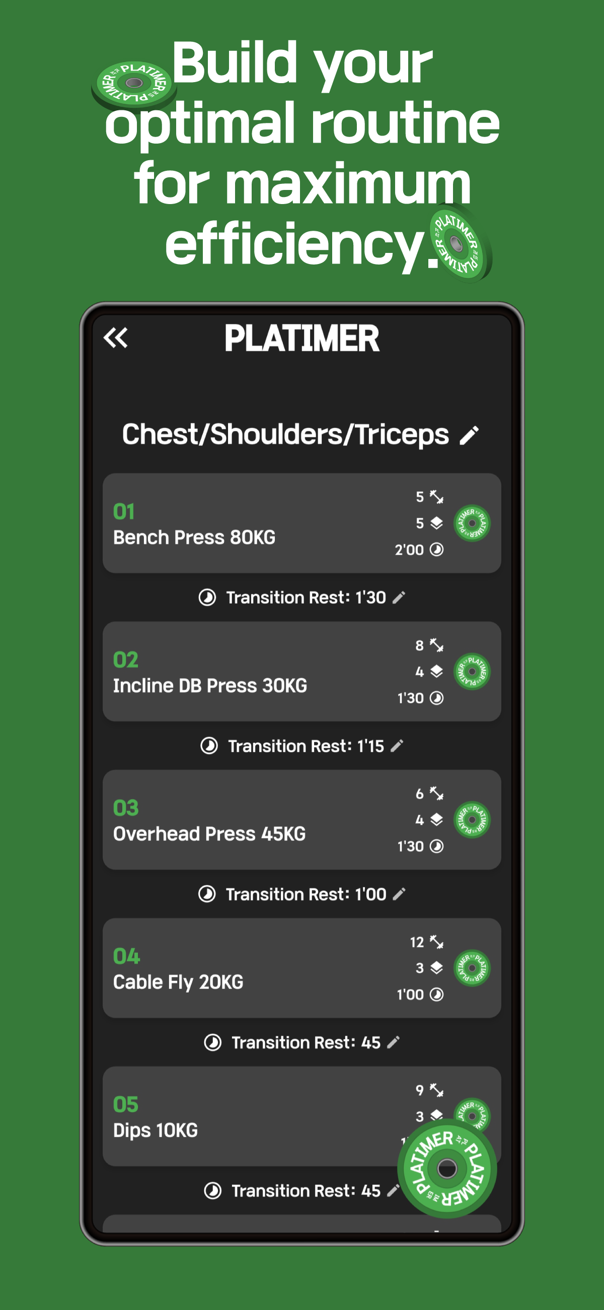 PLATIMER: Customizable Workout Timer - Screenshot 2 showing product features and functionality