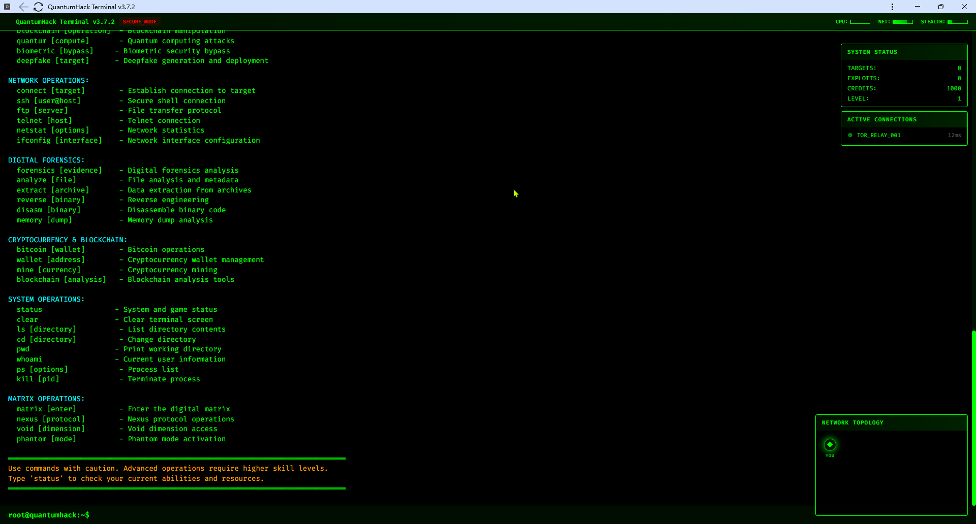 وسائط Quantumhack Terminal v3.7.2 - محطة Quantumhack هي منمقة ، 1