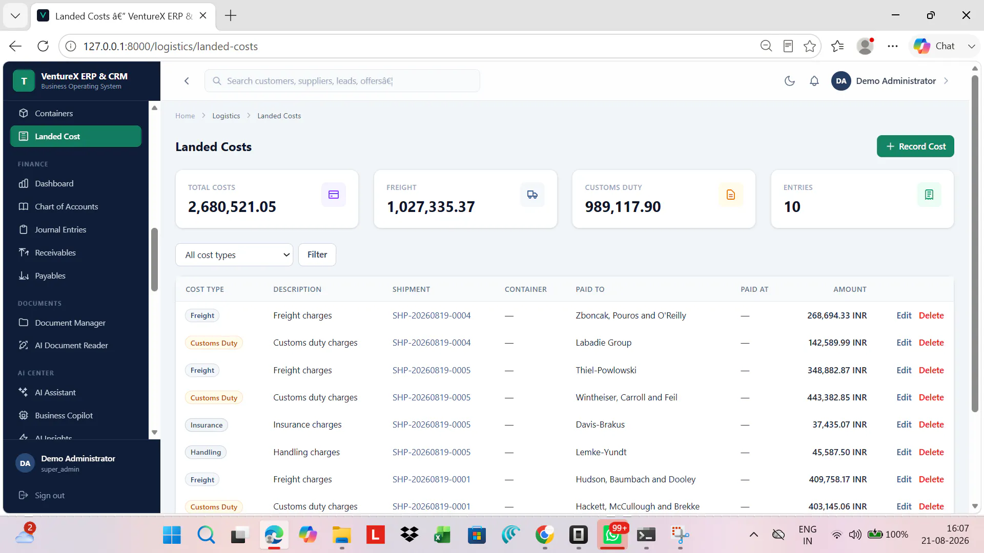 VentureX ERP & CRM gallery image