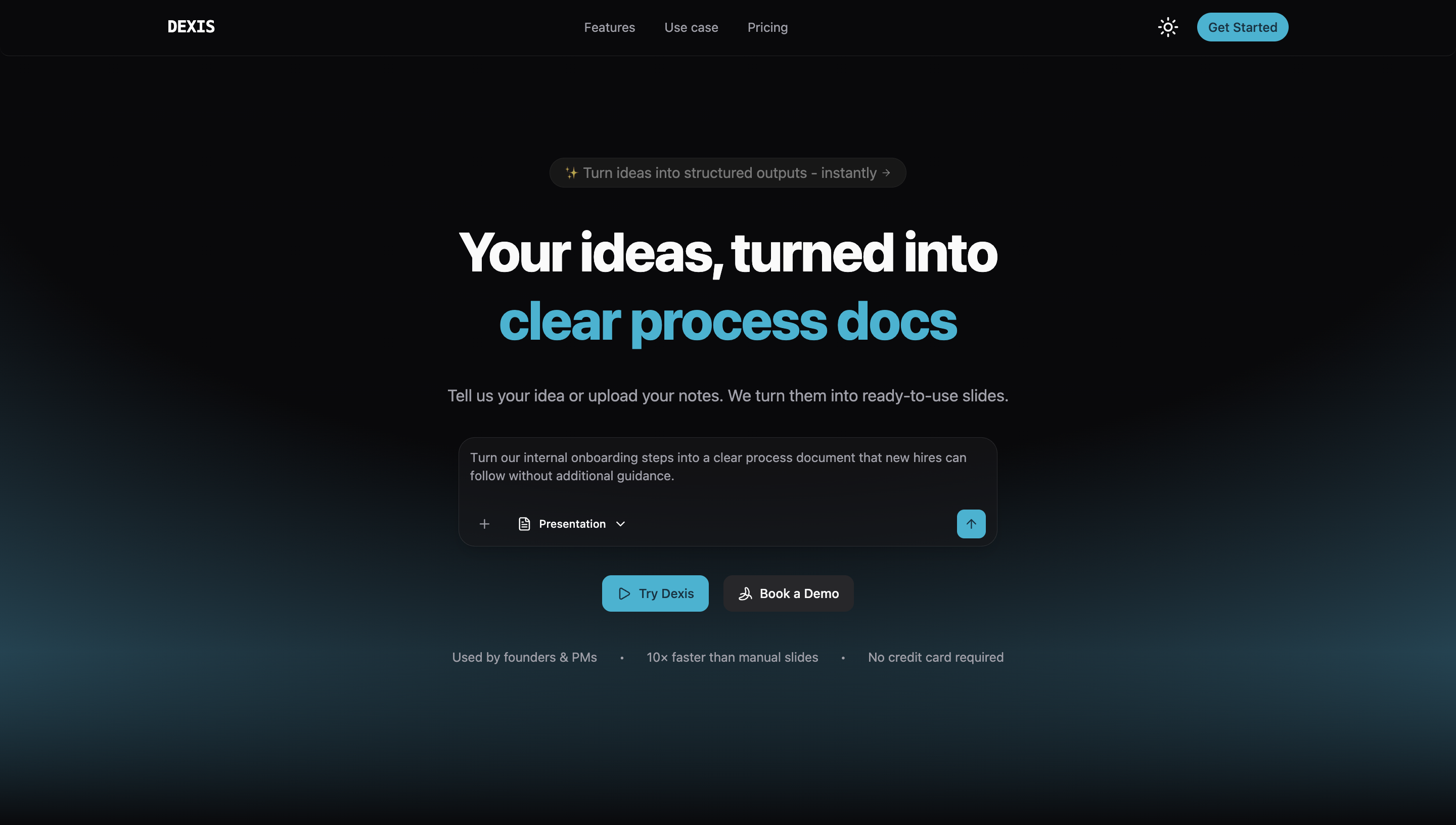 Dexis - Main product screenshot demonstrating key features and user interface