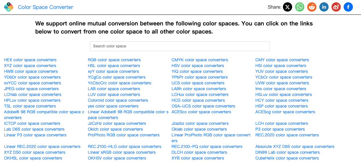 Convertidor de espacio de color - Herramienta de conversión de espacio de color de color en línea gratis media 1
