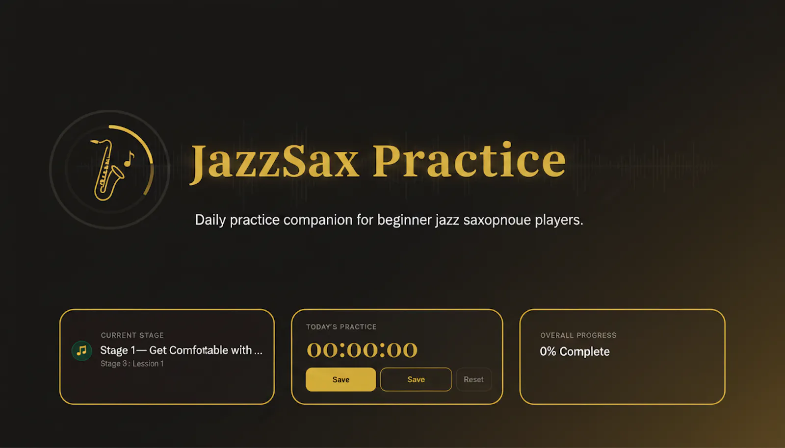 JazzSax Practice — Home screenshot 1