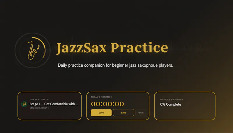 JazzSax Practice — Home screenshot 1