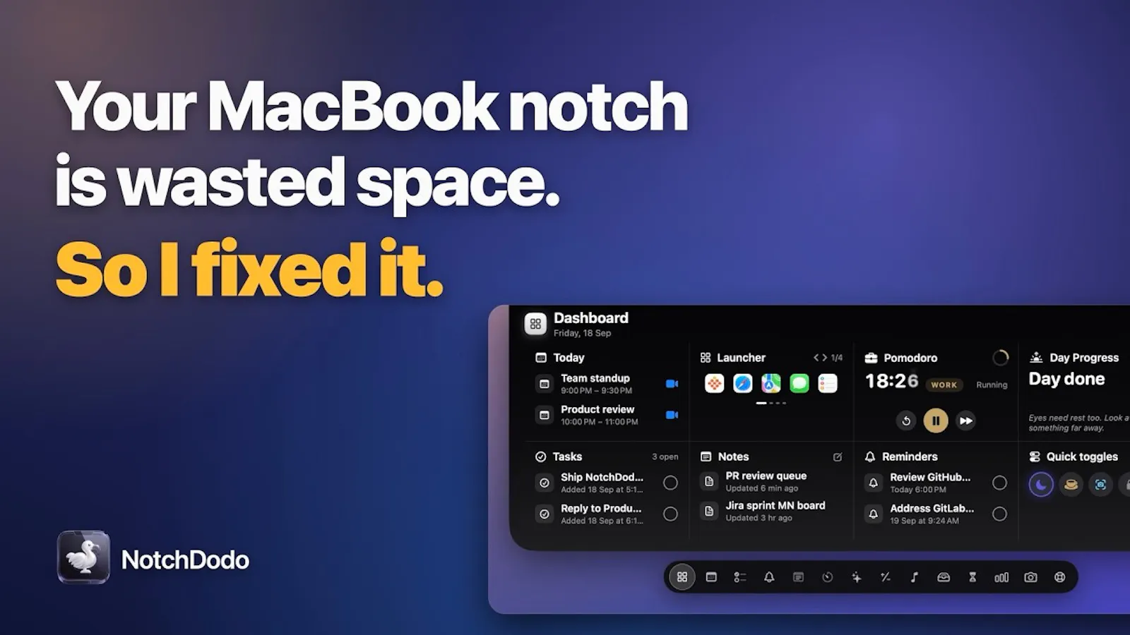 NotchDodo screenshot 1 (video preview)