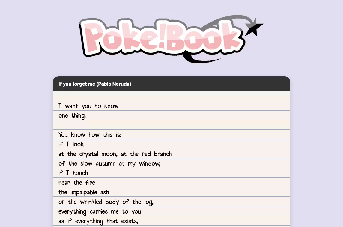 Mídia 1 de Pokebook - O Ultimate Private Digital Notebook para escrever poesia