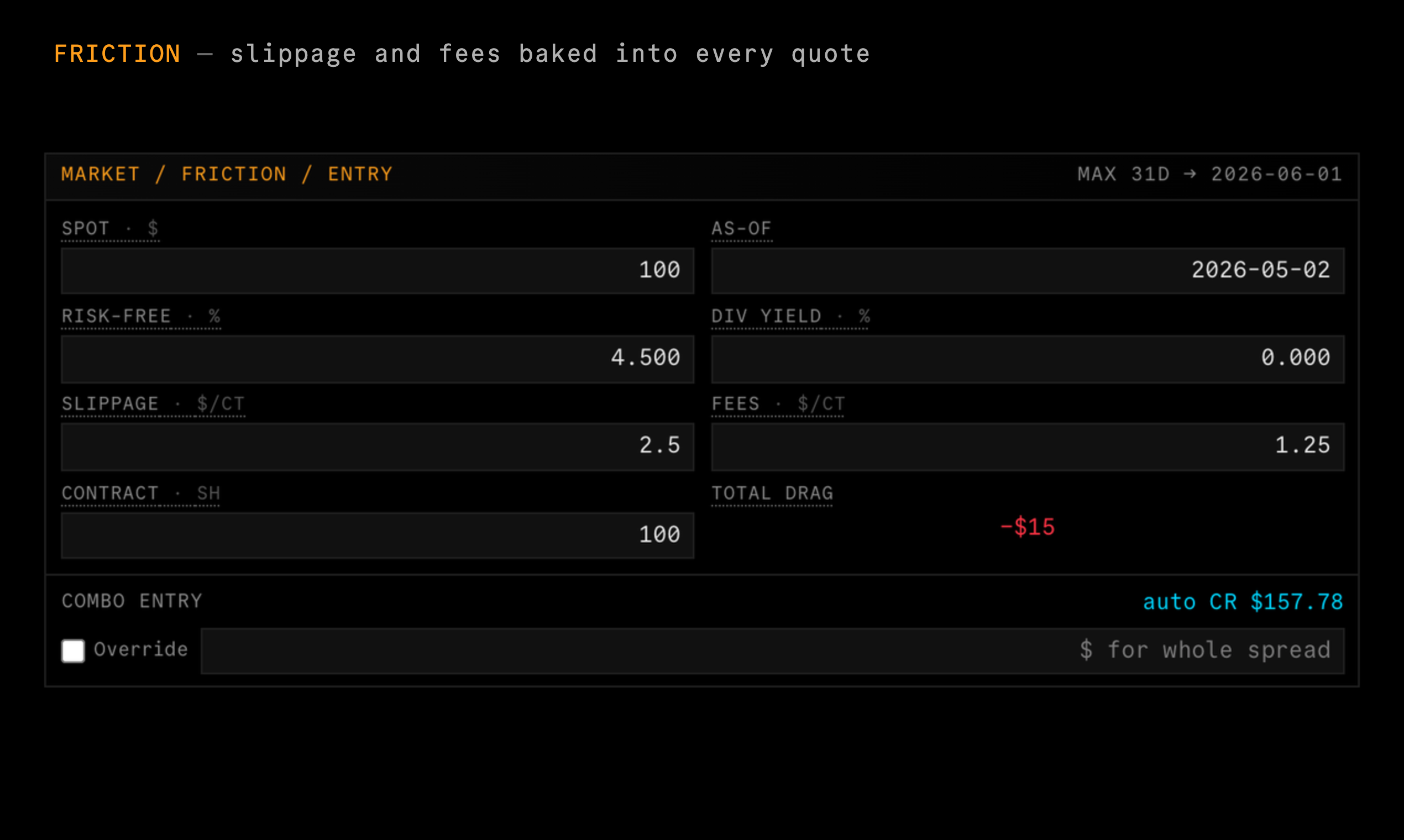 ITANOS // OPTIONS P&L CALCULATOR gallery image