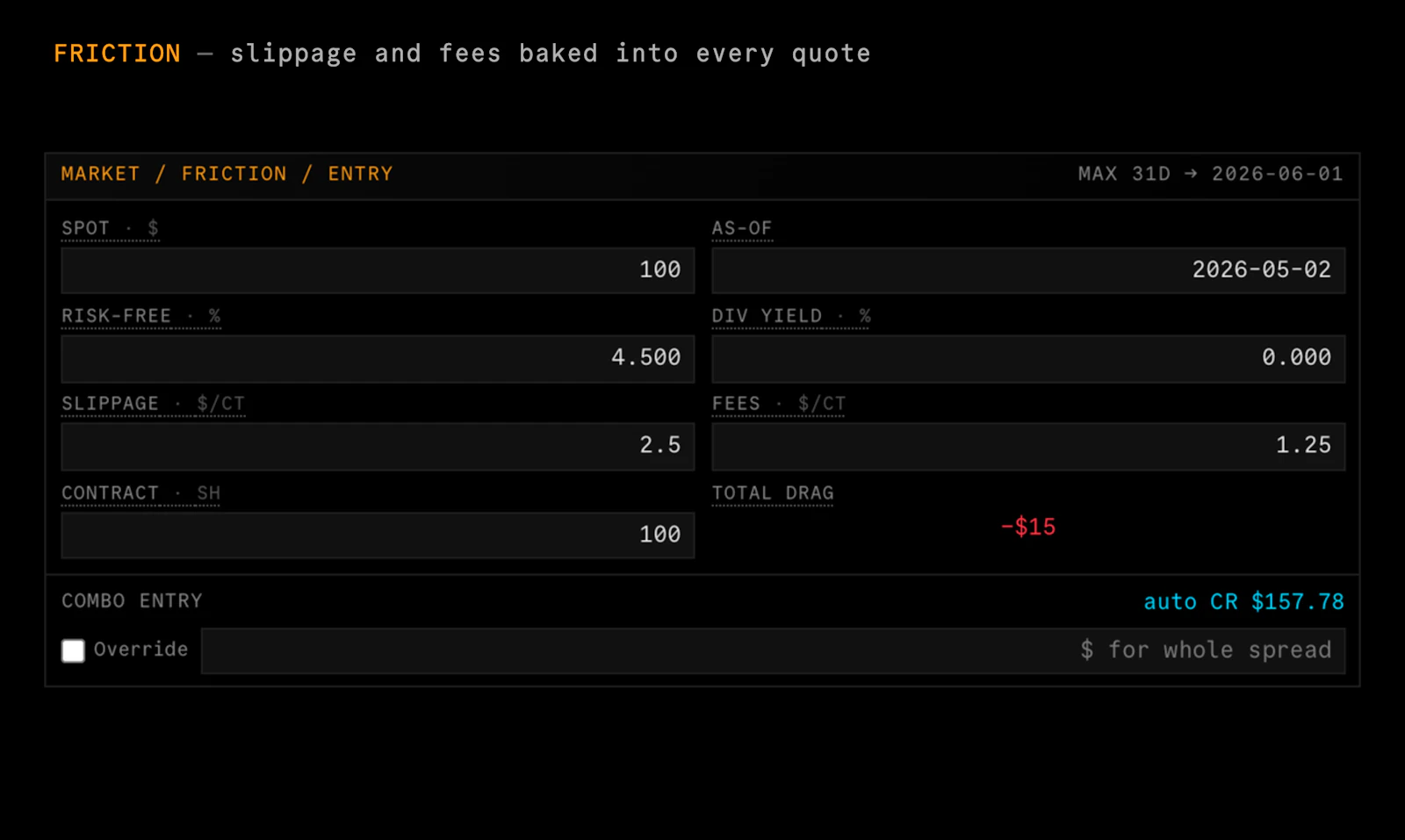 ITANOS // OPTIONS P&L CALCULATOR screenshot 4