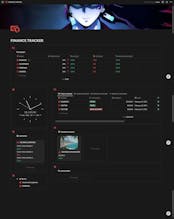 Finance tracker notion template gallery image