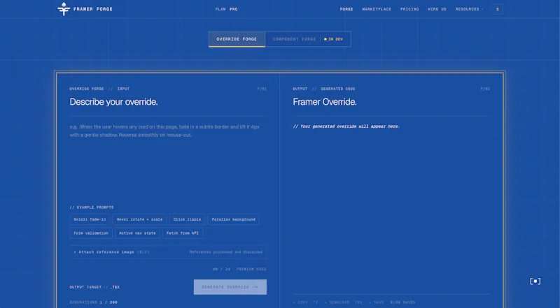 Framer Forge screenshot 3
