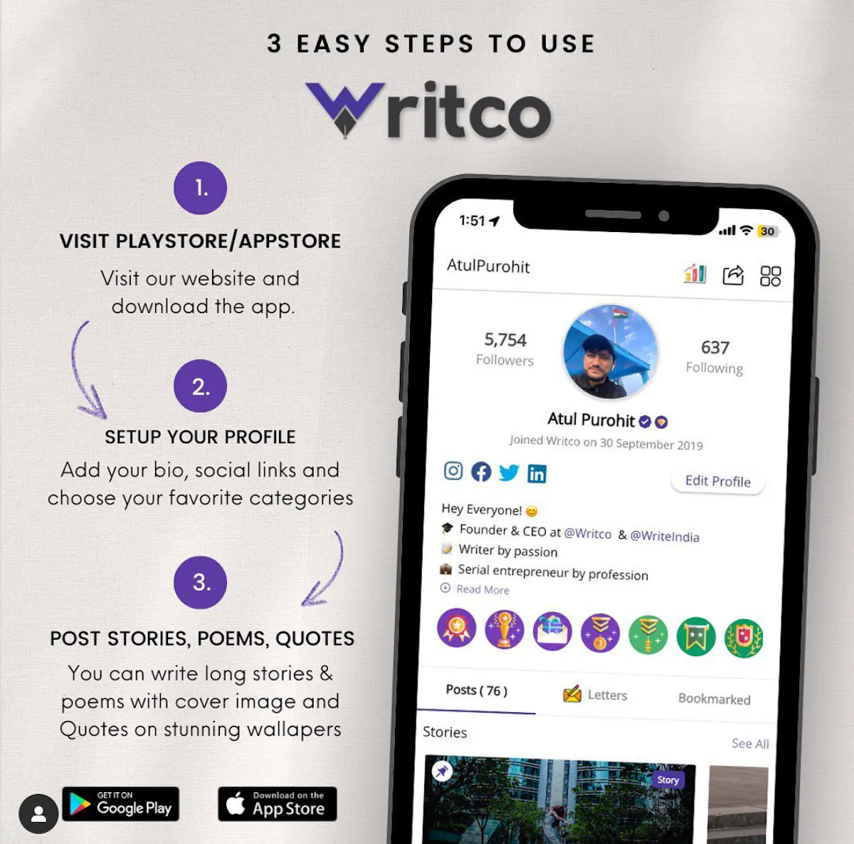 Writco — Write, Read, Earn Rewards