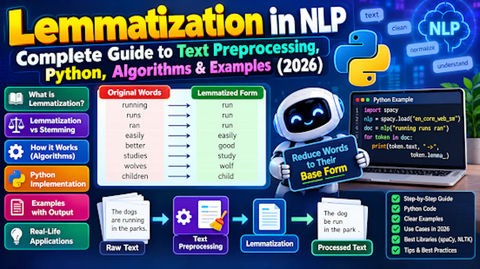 Lemmatization in NLP: Complete Guide screenshot 1