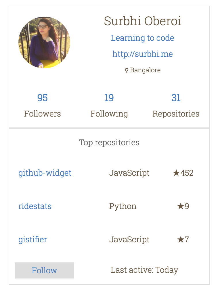 Github Widget gallery image