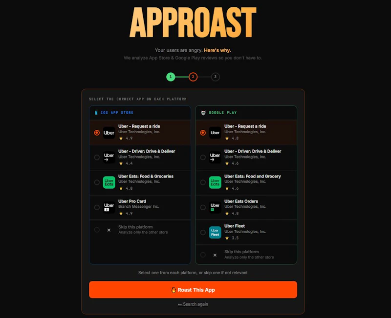 AppRoast Discover Why Users Hate Any App screenshot 3