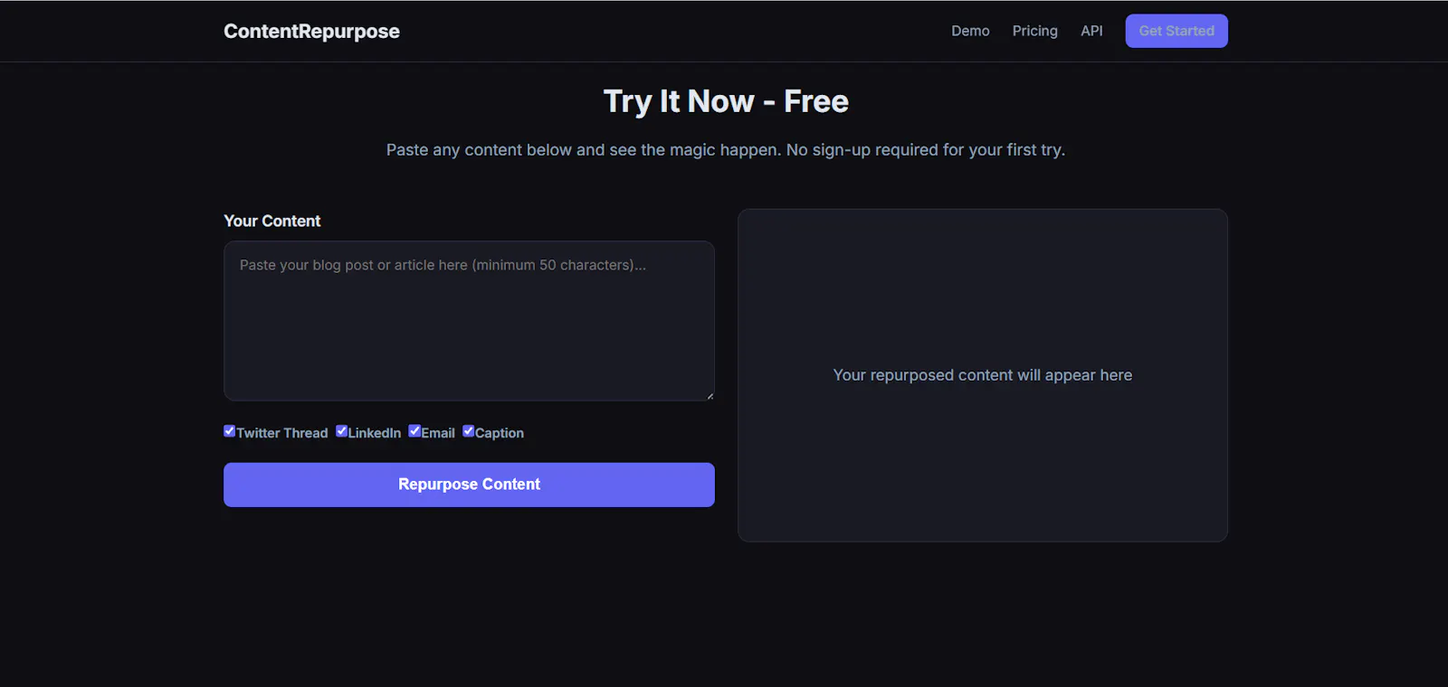 Content Repurpose screenshot 2