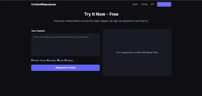 Content Repurpose screenshot 2