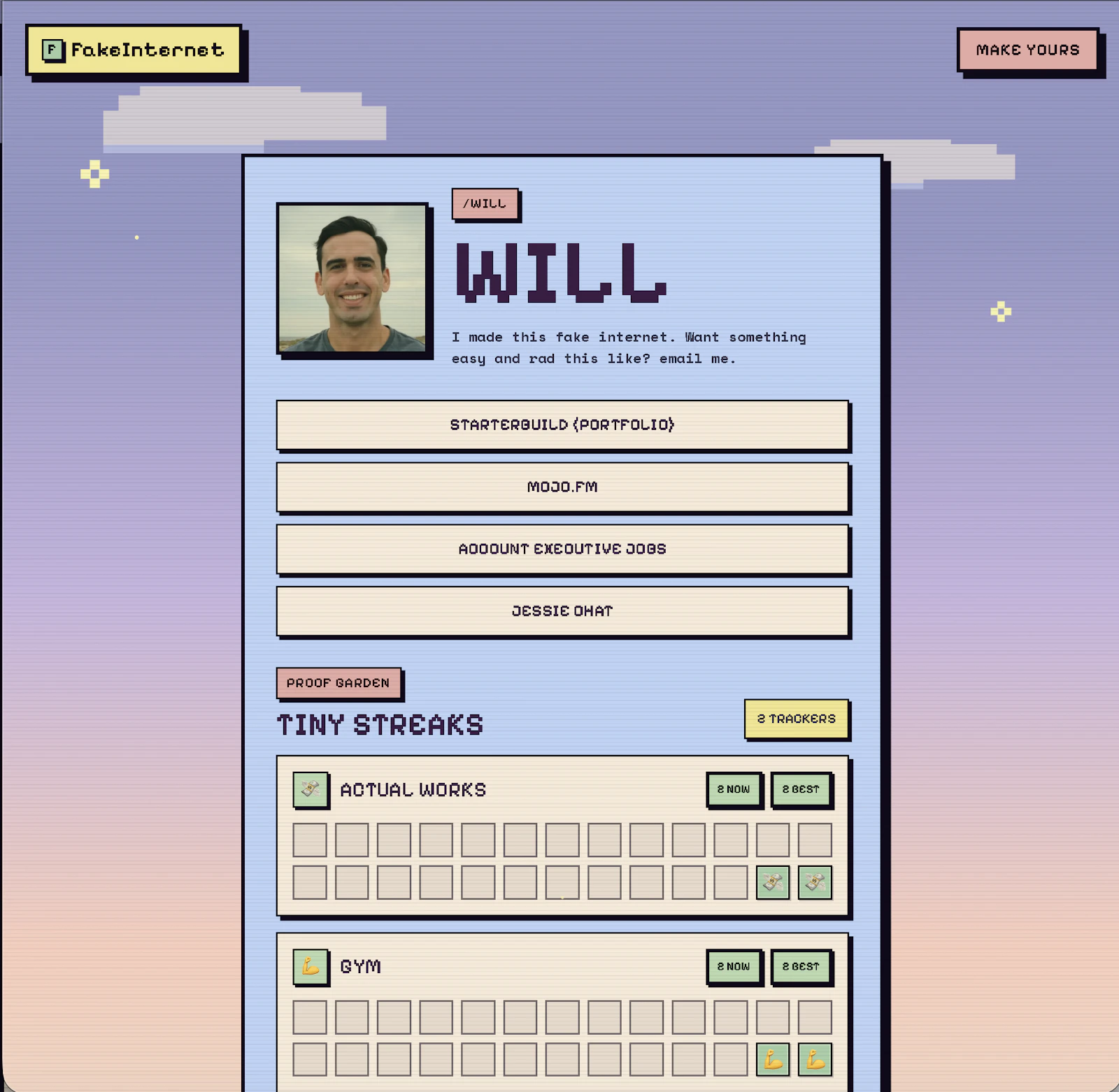 Fake Internet screenshot 1