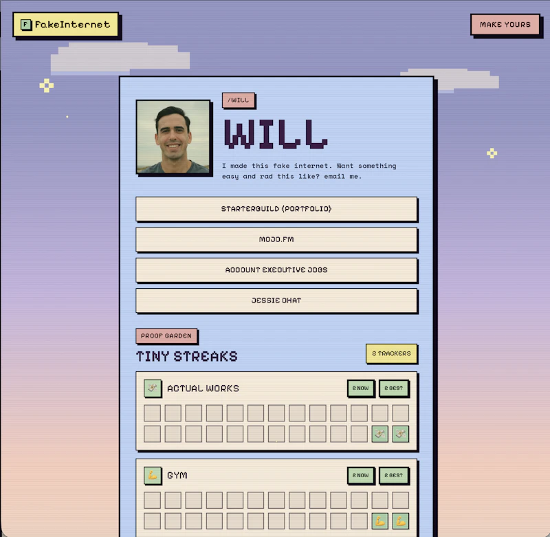 Fake Internet screenshot 1