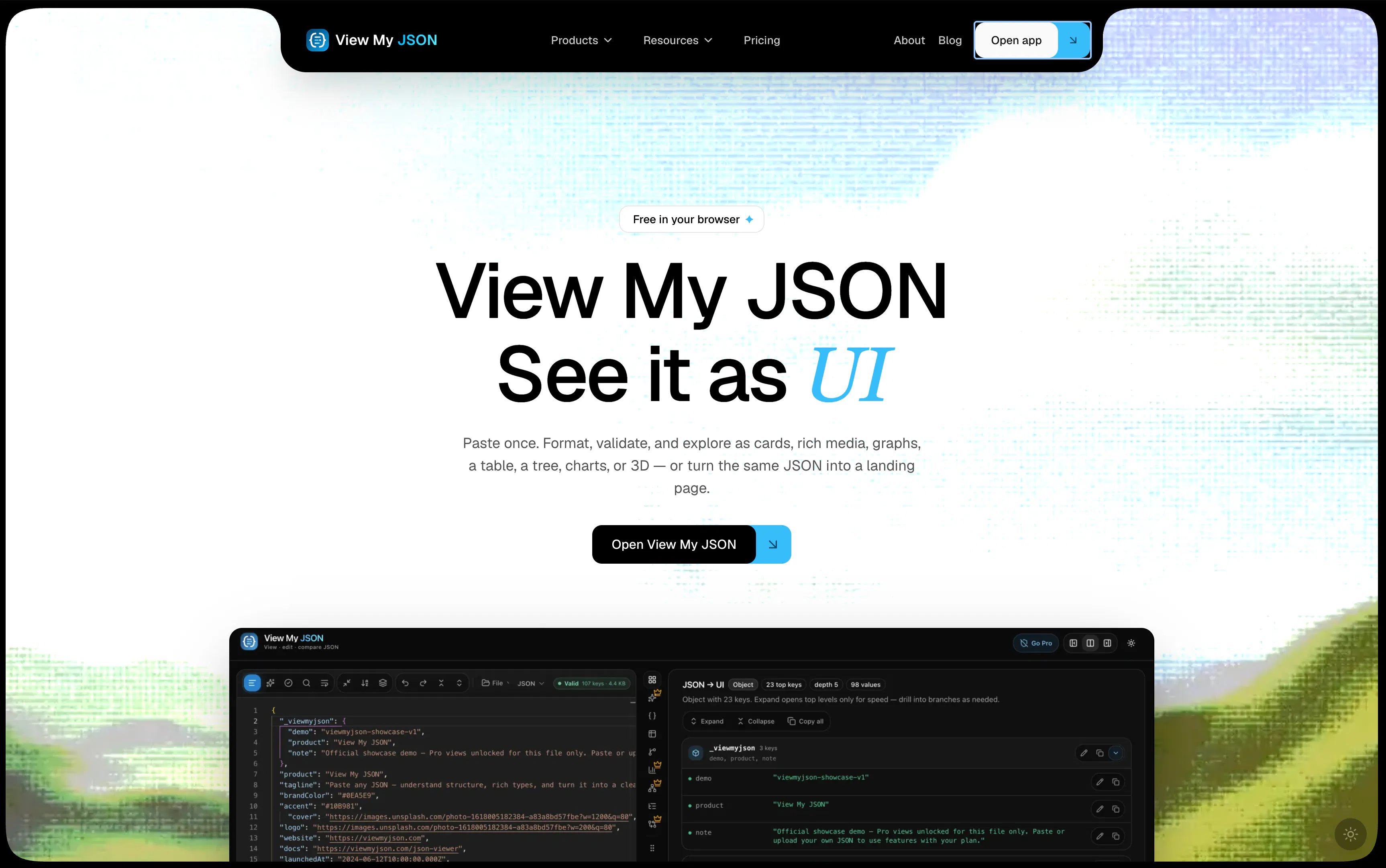 View My JSON gallery image