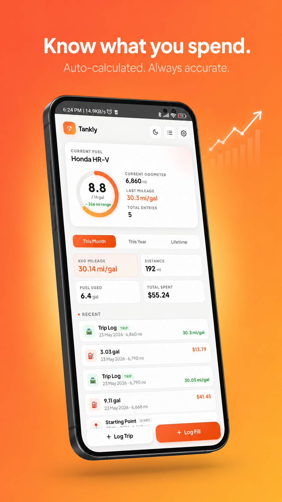 Tankly: Fuel & Mileage Tracker gallery image
