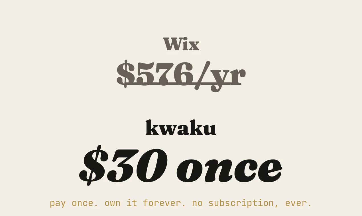 Kwaku — Zero-subscription web builder 截图 4