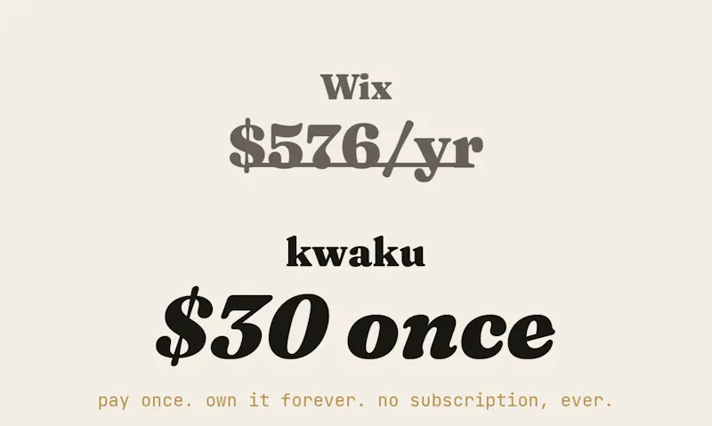 Kwaku — Zero-subscription web builder screenshot 4