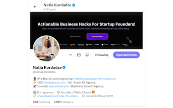 Save Twitter&Linkedin People to Notion gallery image