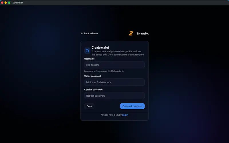 ZyraWallet screenshot 2
