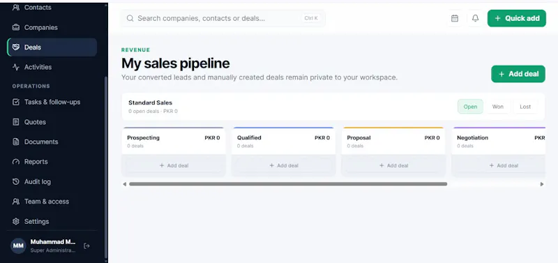 HisabOne CRM screenshot 3