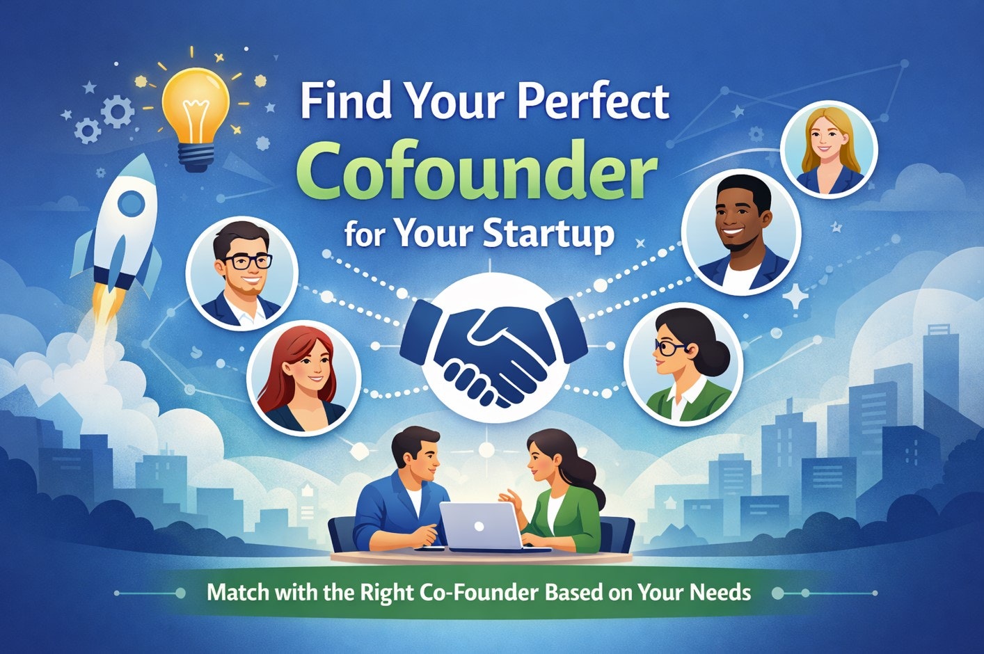 Co-founder Connect Hub - Product Hunt launch logo and brand identity