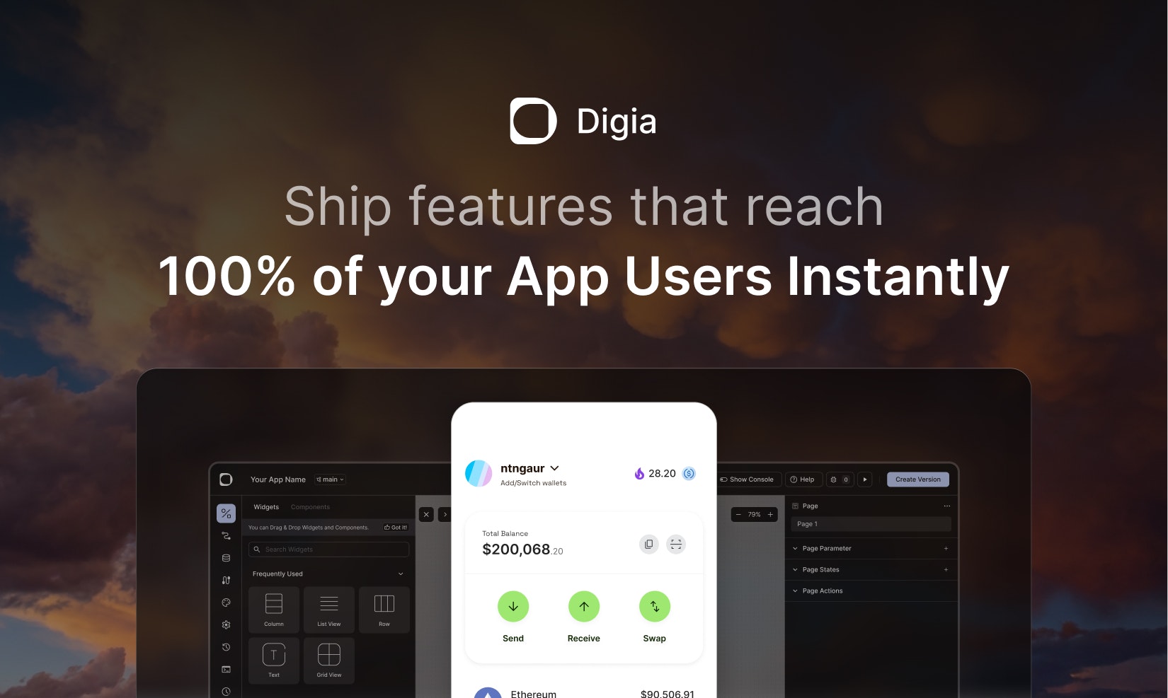 Digia - Main product screenshot demonstrating key features and user interface