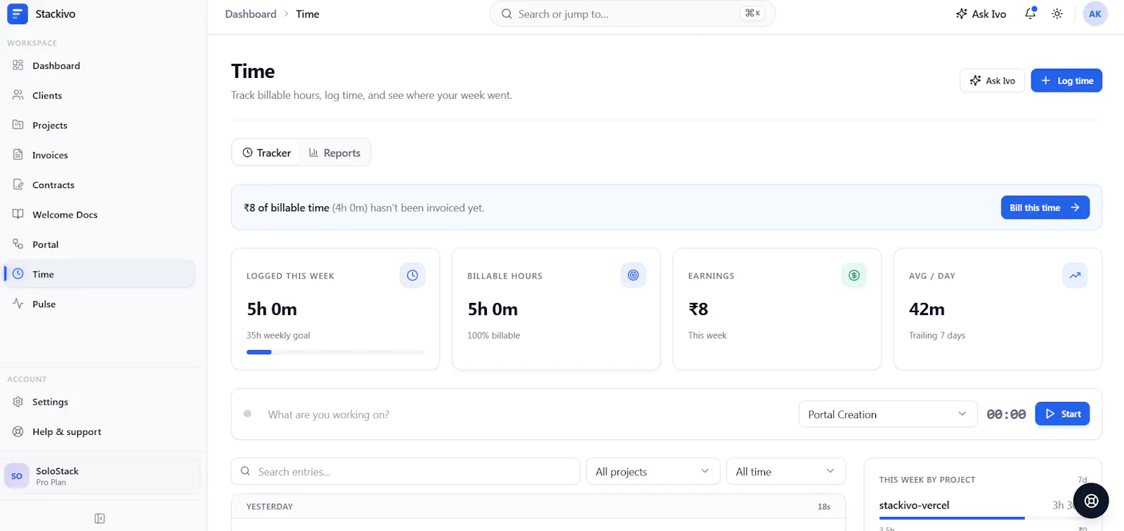 Stackivo screenshot 2