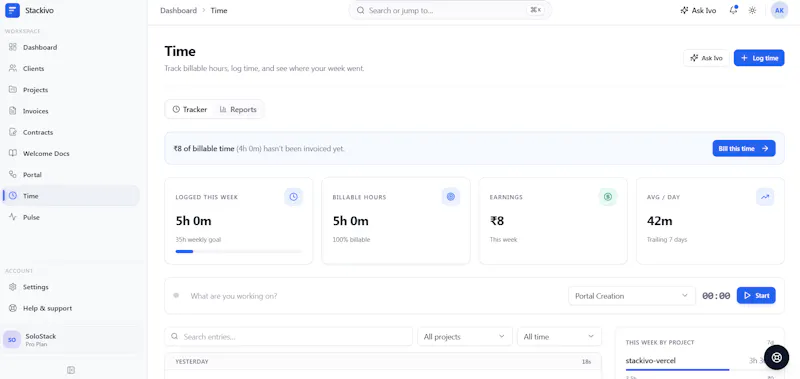 Stackivo screenshot 2