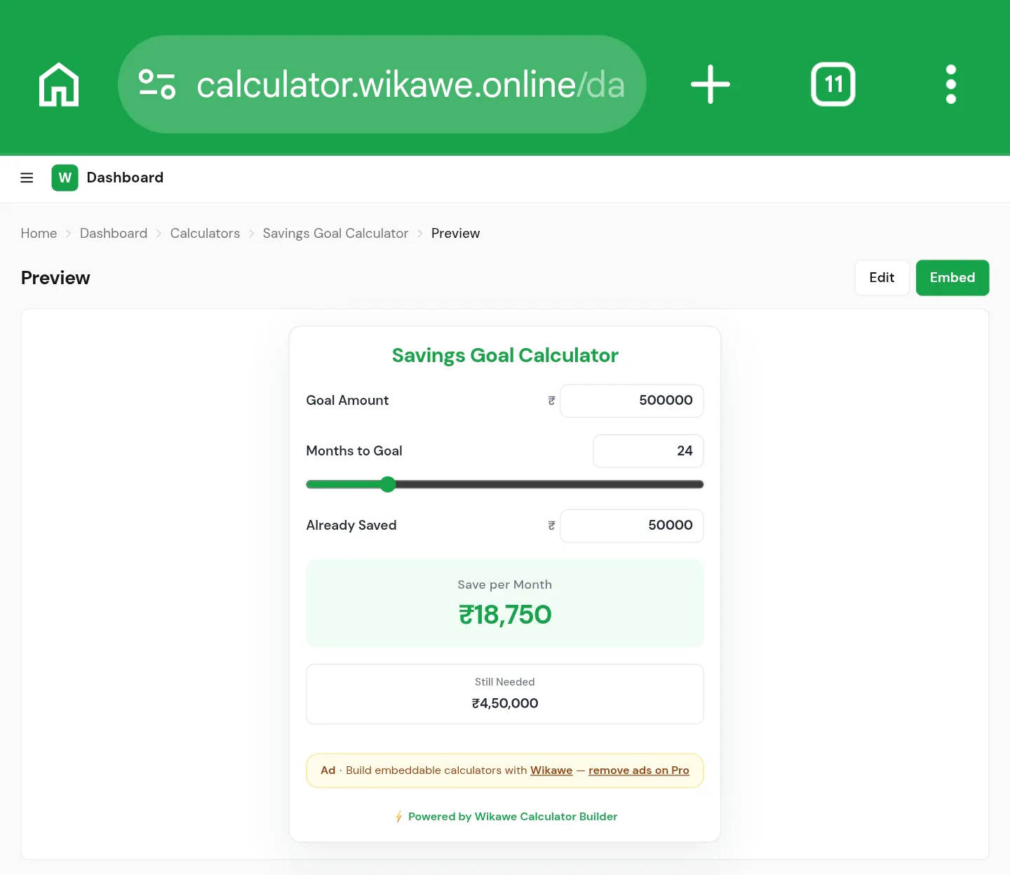 Wikawe Calculator gallery image