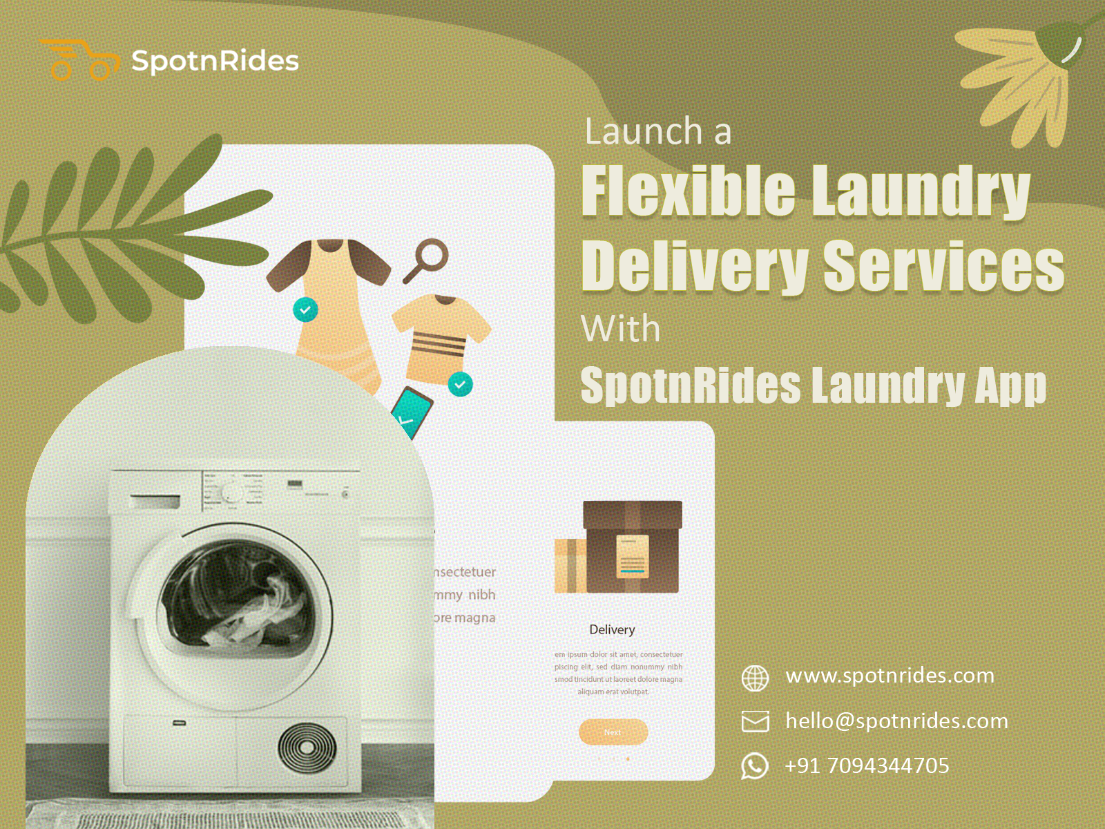 Spotnrides - Uber para la aplicación de lavandería media 5