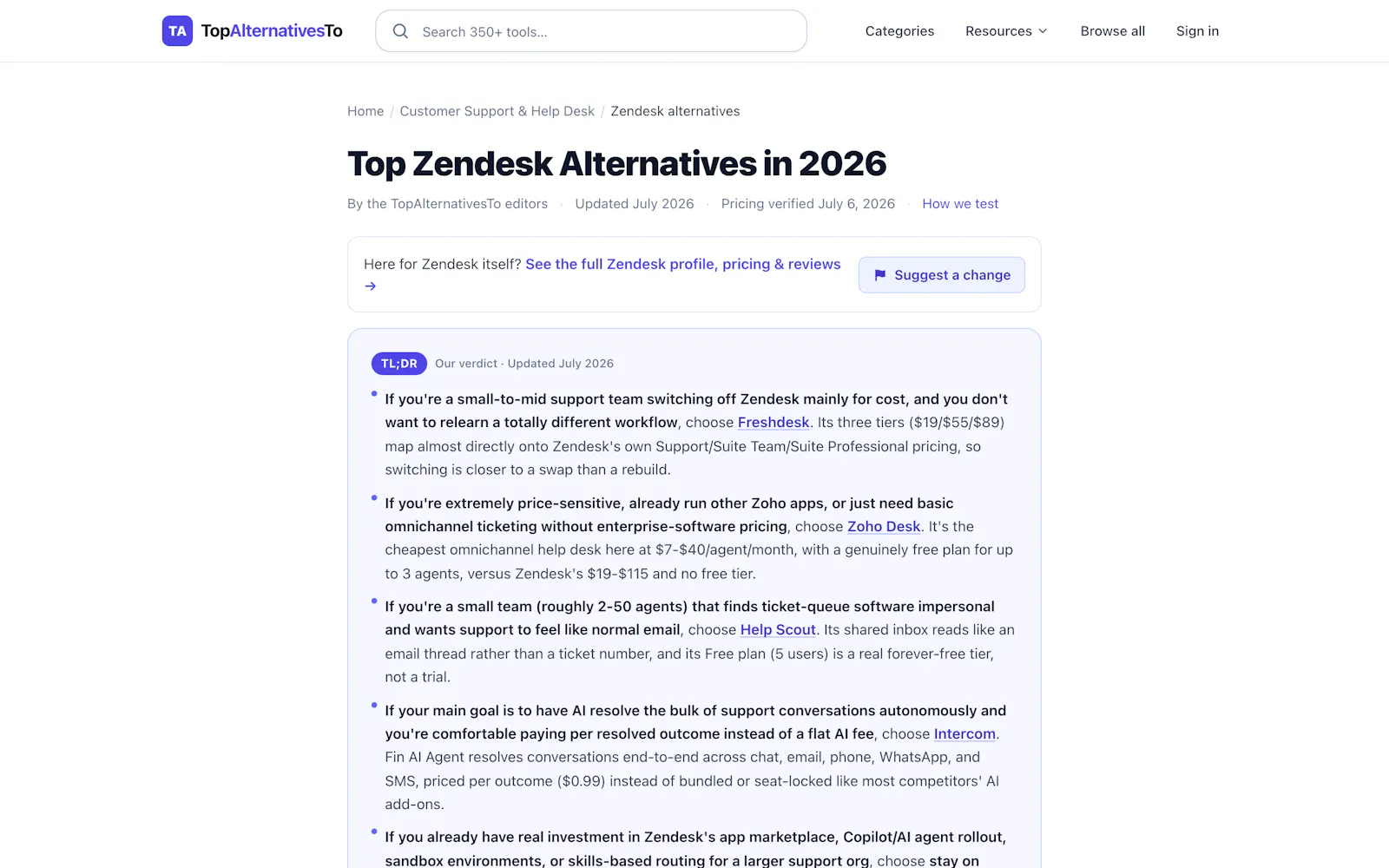 TopAlternativesTo screenshot 3