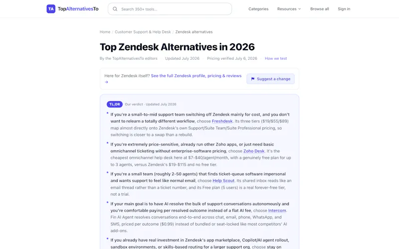 TopAlternativesTo screenshot 3