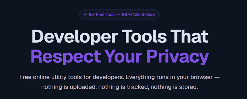 WebUtil - Free Online Web Tools screenshot 1