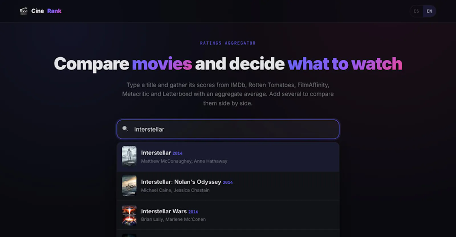 CineRank screenshot 1